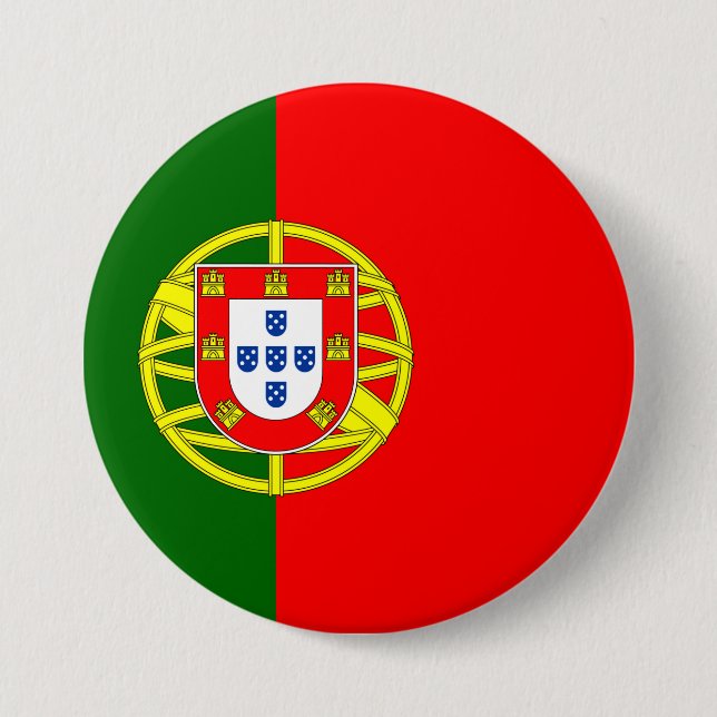 portugiesische Flagge Button (Vorderseite)