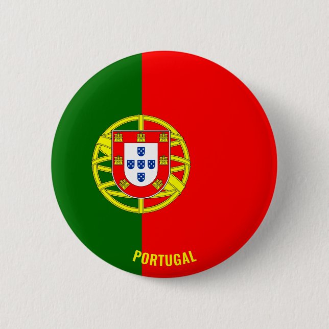 Portugiesische Flagge Charming Patriotic Button (Vorderseite)
