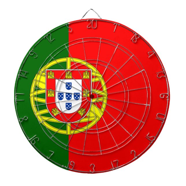 portugiesische Flagge Dartscheibe (vorne)