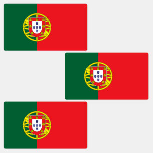 portugiesische Flagge Etiketten