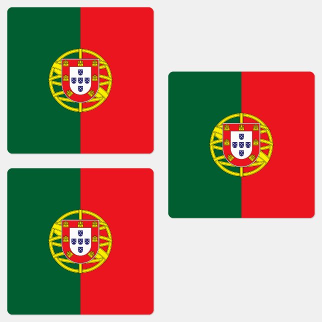 portugiesische Flagge Etiketten (Gruppe)