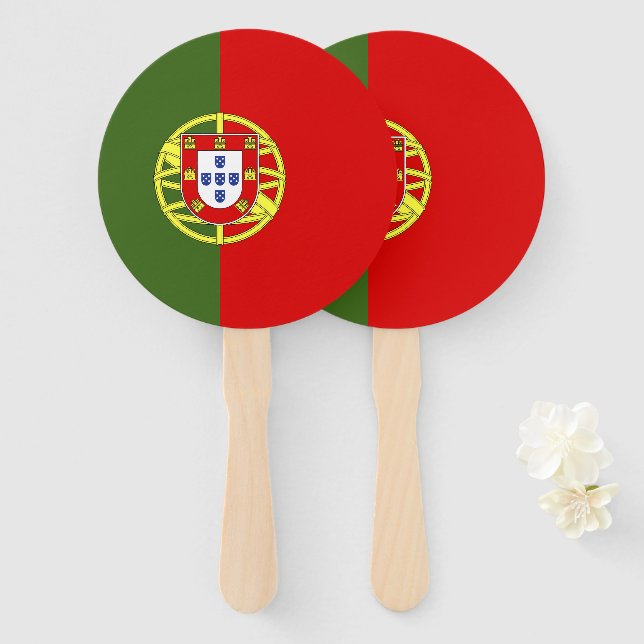 Portugiesische Flagge Fächer (Vorne und Hinten)