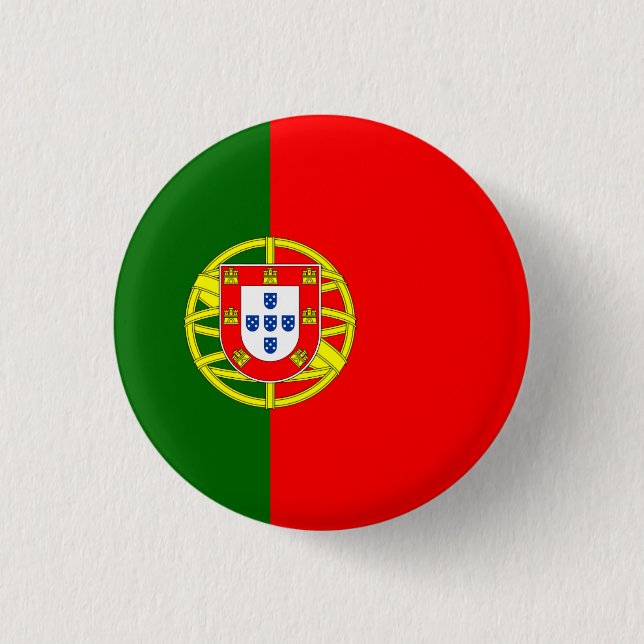 Portugiesische Flagge, Flagge Portugals Button (Vorderseite)
