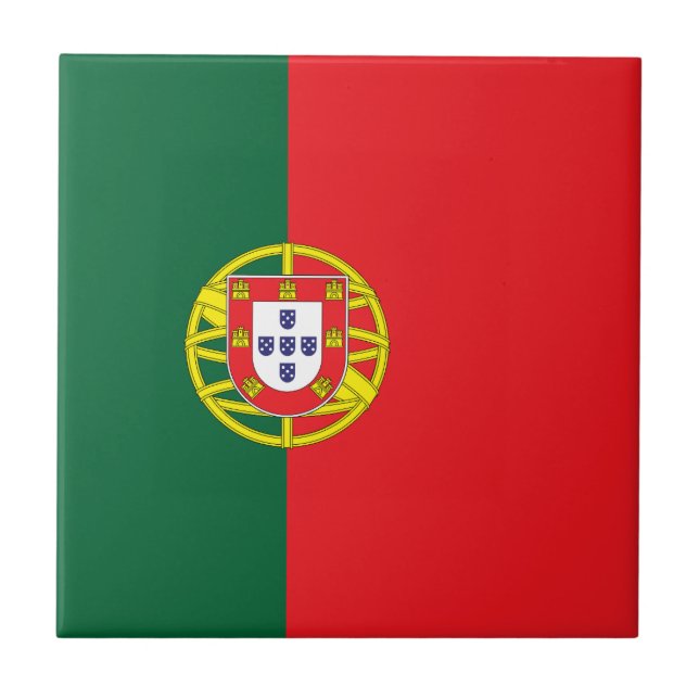 portugiesische Flagge Fliese (Vorderseite)