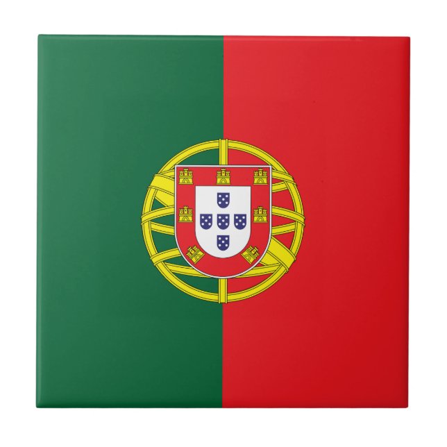 portugiesische Flagge Fliese (Vorderseite)