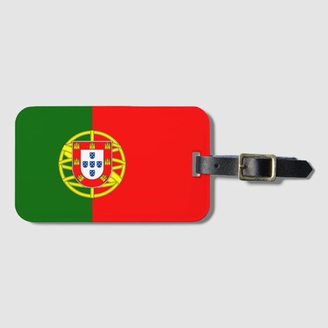 portugiesische Flagge Gepäckanhänger (Vorderseite (Horizontal))