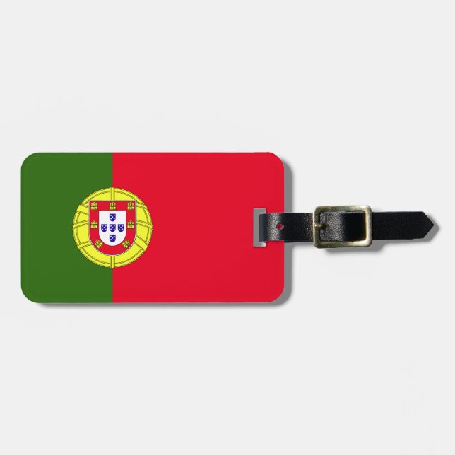 Portugiesische Flagge Gepäckanhänger (Vorderseite horizontal)