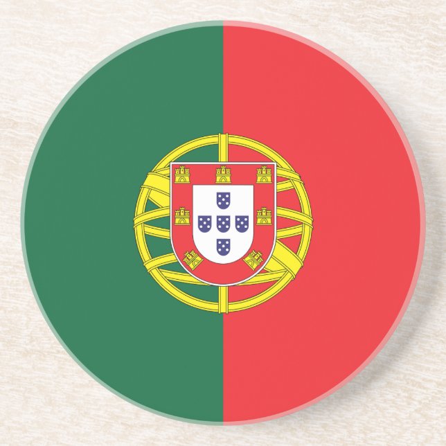 portugiesische Flagge Getränkeuntersetzer (Vorne)