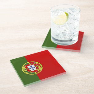 Portugiesische Flagge Glasuntersetzer