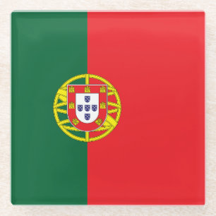 portugiesische Flagge Glasuntersetzer