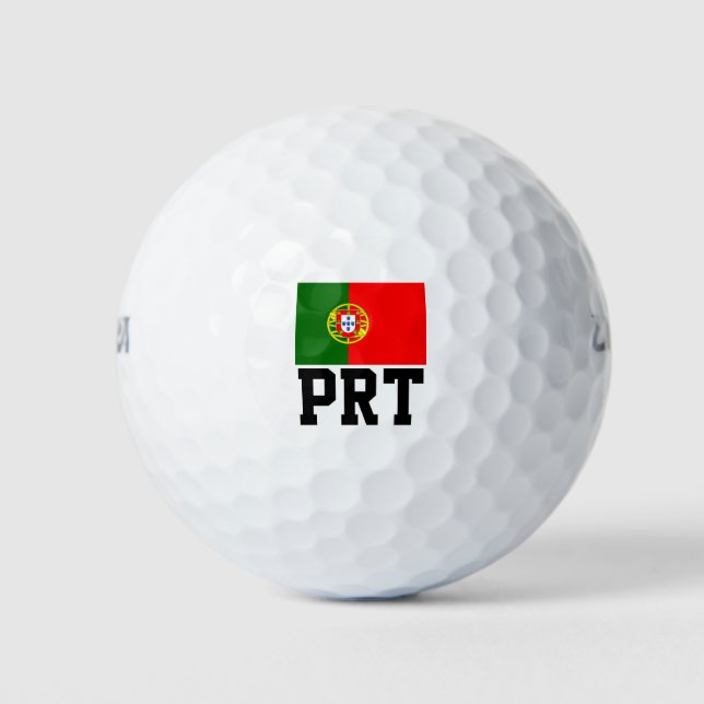 Portugiesische Flagge Golf Set | Stolz Portugals Golfball (Vorderseite)