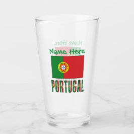 Portugiesische Flagge Grüne Persönlichkeit Glas