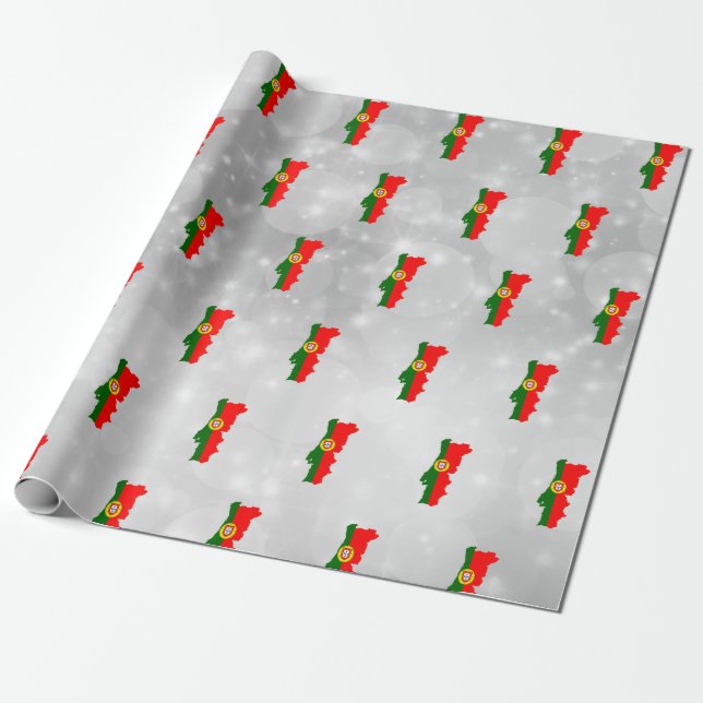 Portugiesische Flagge - Karte Geschenkpapier (Ungerollt)