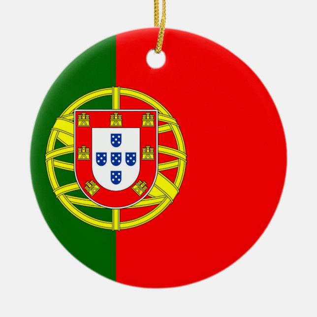 portugiesische Flagge Keramik Ornament (Vorne)