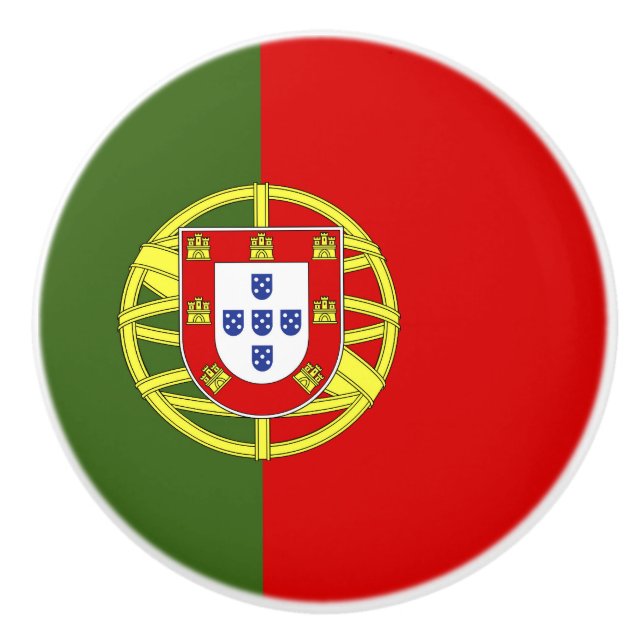 Portugiesische Flagge Keramikknauf (Vorderseite)
