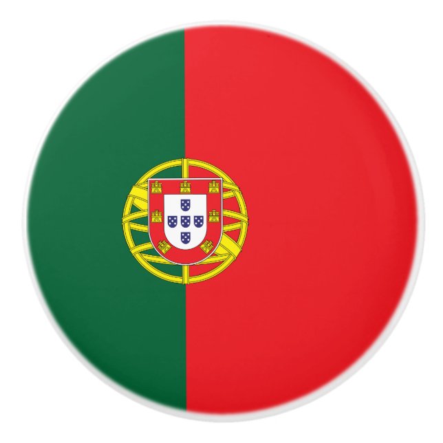 portugiesische Flagge Keramikknauf (Vorderseite)