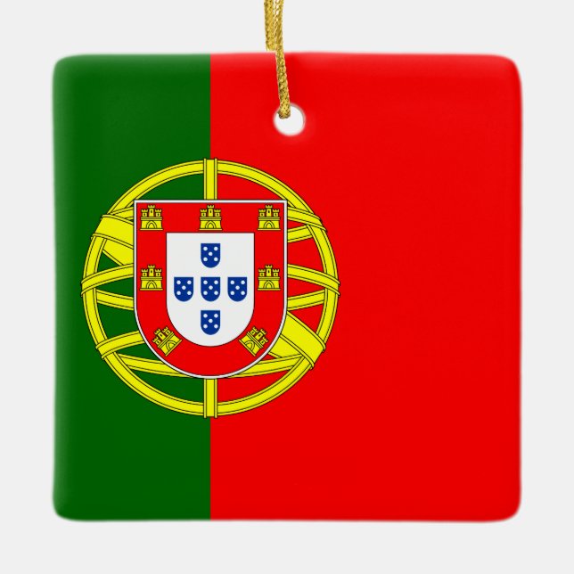 Portugiesische Flagge Keramikornament (Vorderseite)