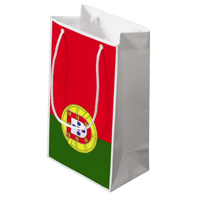 Portugiesische Flagge Kleine Geschenktüte (Rückseite Schrägansicht)