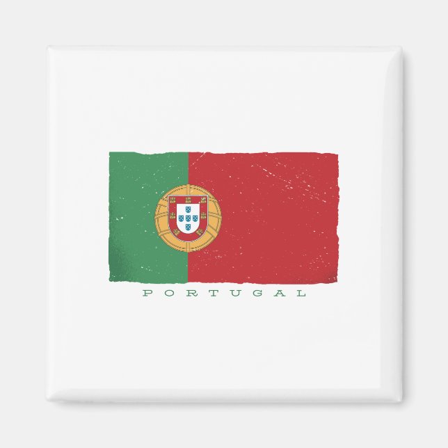 portugiesische Flagge Magnet (Vorne)