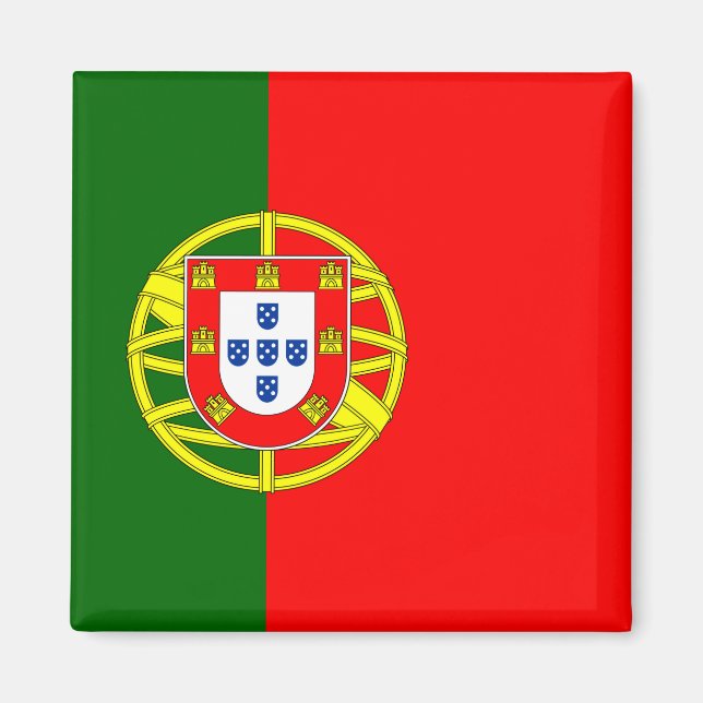 portugiesische Flagge Magnet (Vorne)