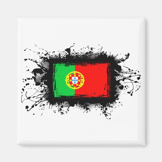 portugiesische Flagge Magnet (Vorne)