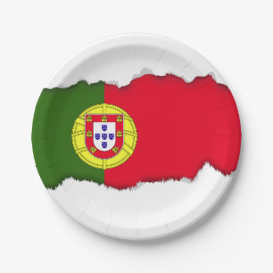 Portugiesische Flagge Pappteller