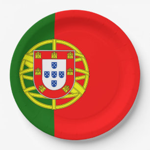 portugiesische Flagge Pappteller
