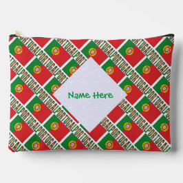 Portugiesische Flagge - Personalisiert Zubehörtasche