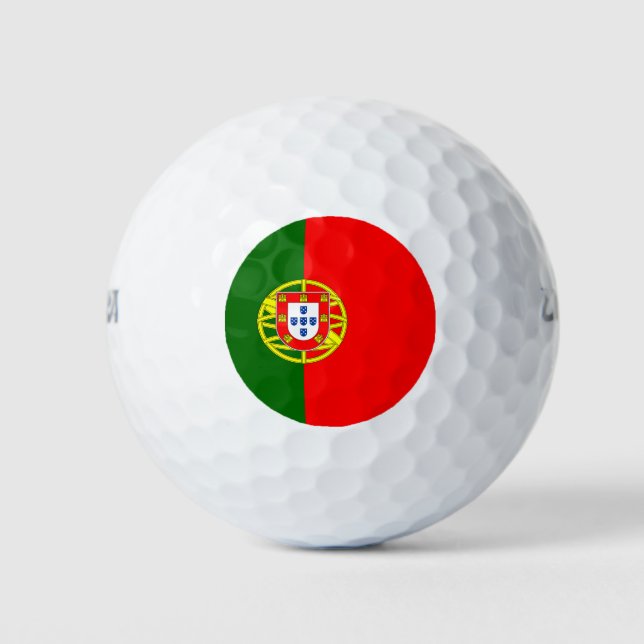 Portugiesische Flagge (Portugal) Golfball (Vorderseite)