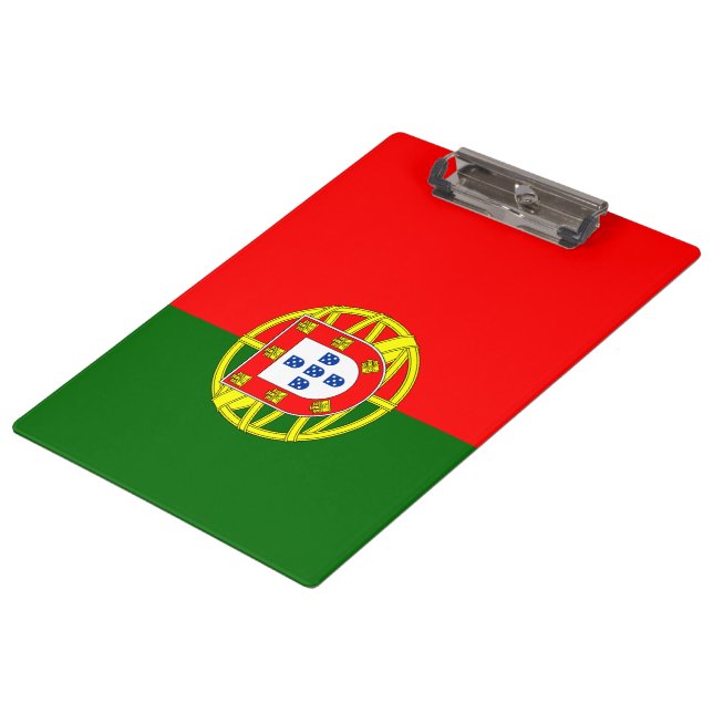 Portugiesische Flagge (Portugal) Klemmbrett (Schrägansicht)