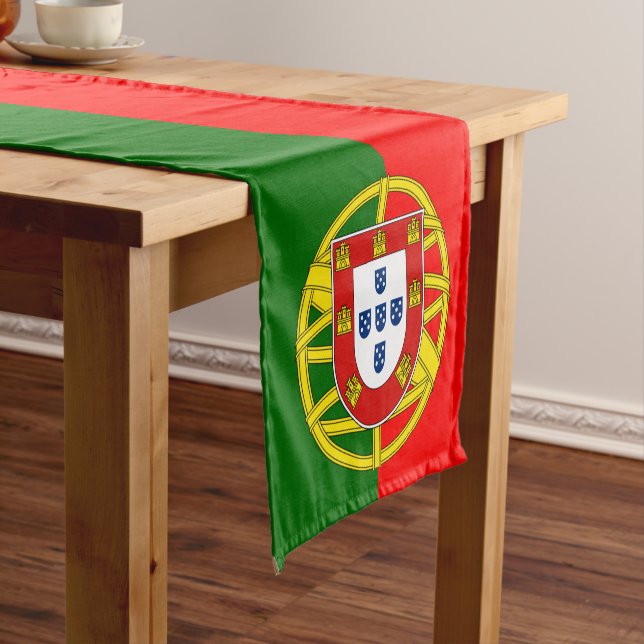 Portugiesische Flagge & Portugal Küche / Tischläuf Kurzer Tischläufer (Beispiel)