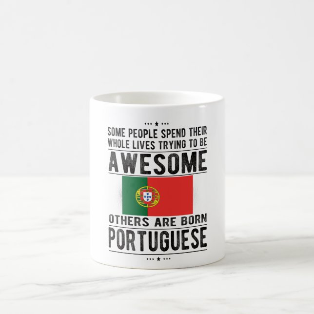 Portugiesische Flagge Portugal Kulturerbe Portugie Kaffeetasse (Mittel)