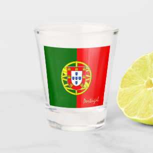 Portugiesische Flagge / Portugal - Landpatriotin / Schnapsglas