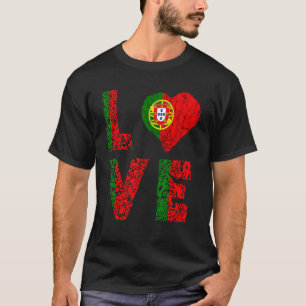 Portugiesische Flagge Portugal Liebe Leopard Portu T-Shirt