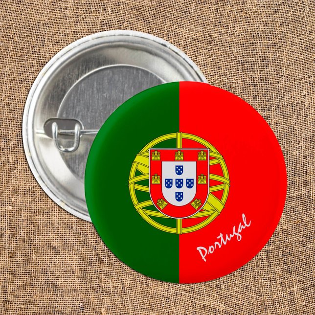 Portugiesische Flagge / Portugal Mode, Reise / Spo Button (Von Creator hochgeladen)