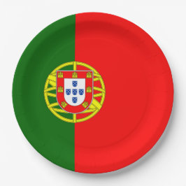 Portugiesische Flagge (Portugal) Pappteller