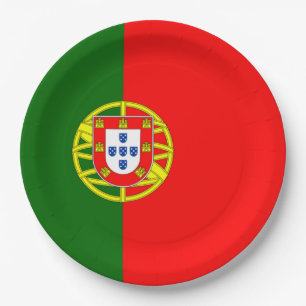 Portugiesische Flagge (Portugal) Pappteller