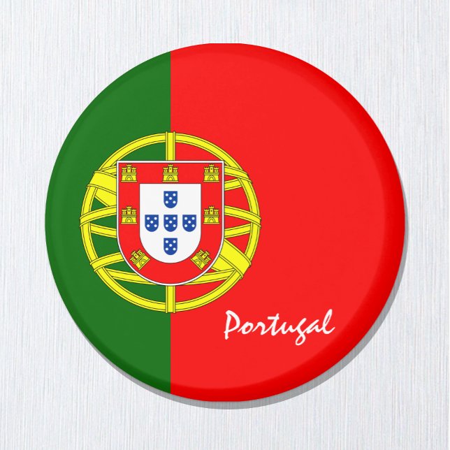 Portugiesische Flagge & Portugal - Reise-/Sportfan Magnet (Von Creator hochgeladen)