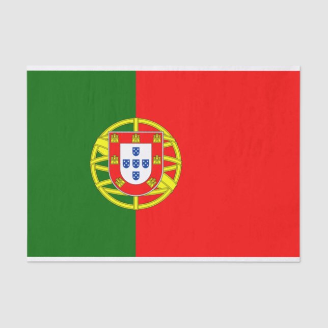 Portugiesische Flagge (Portugal) Seidenpapier (Vorderseite)