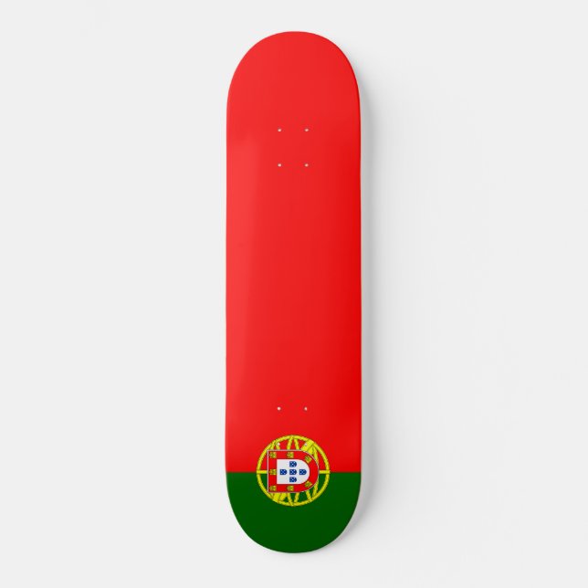Portugiesische Flagge (Portugal) Skateboard (Vorderseite)