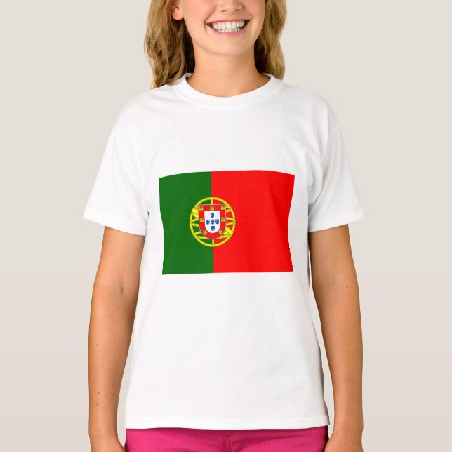 Portugiesische Flagge (Portugal) T-Shirt (Vorderseite)