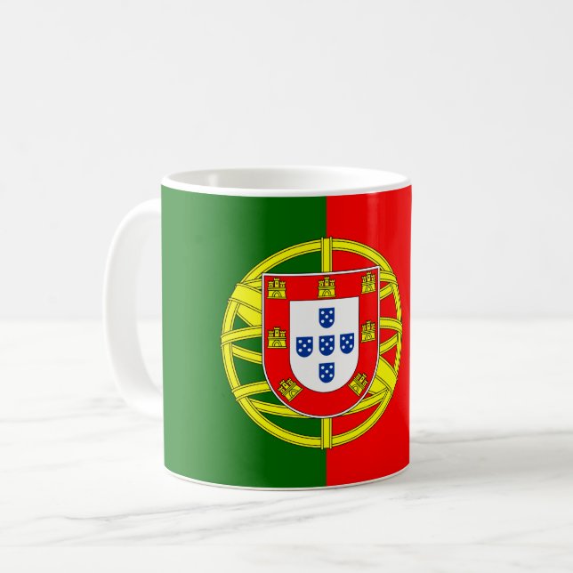 (Portugiesische) Flagge Portugals Kaffeetasse (Vorderseite Links)