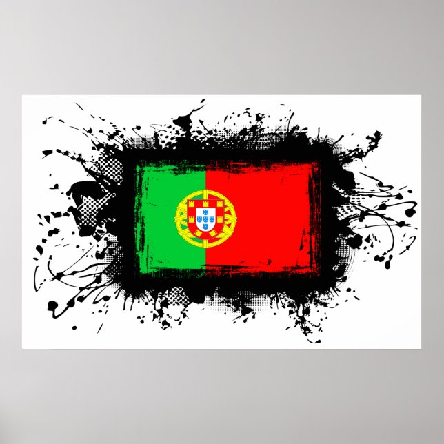 portugiesische Flagge Poster (Vorne)