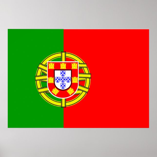 portugiesische Flagge Poster (Vorne)