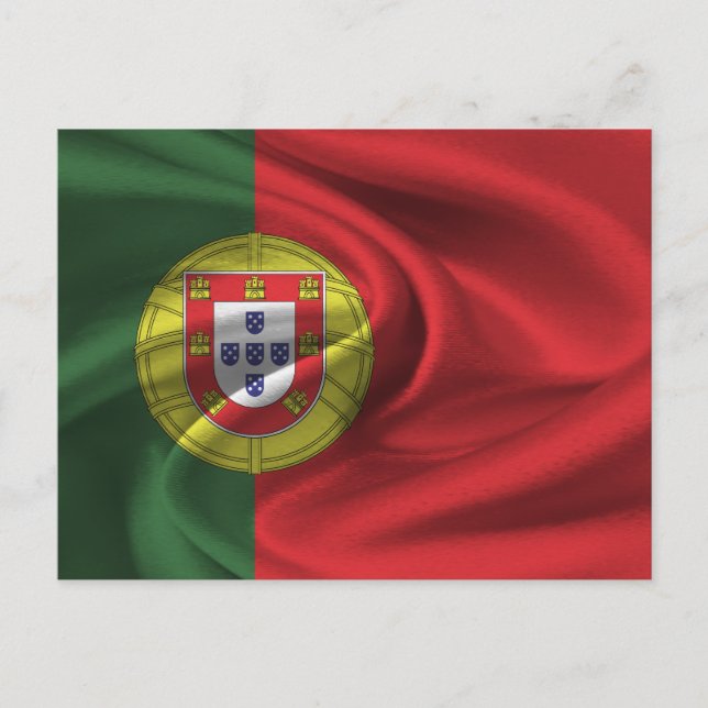 portugiesische Flagge Postkarte (Vorderseite)