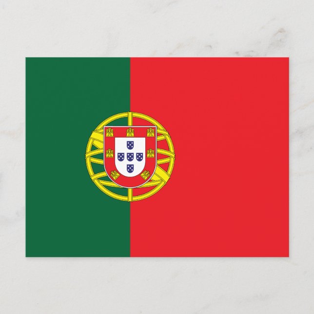 portugiesische Flagge Postkarte (Vorderseite)