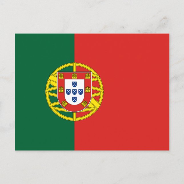 Portugiesische Flagge Postkarte (Vorderseite)