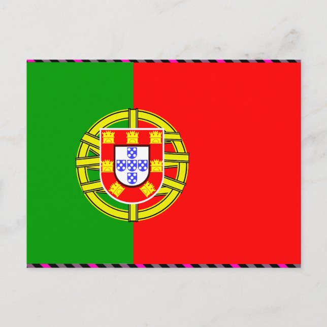 portugiesische Flagge Postkarte (Vorderseite)