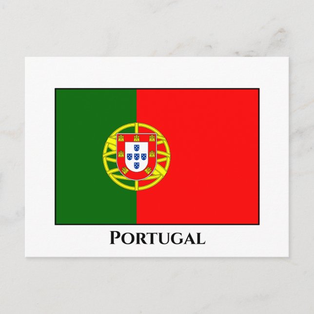 Portugiesische Flagge Postkarte (Vorderseite)