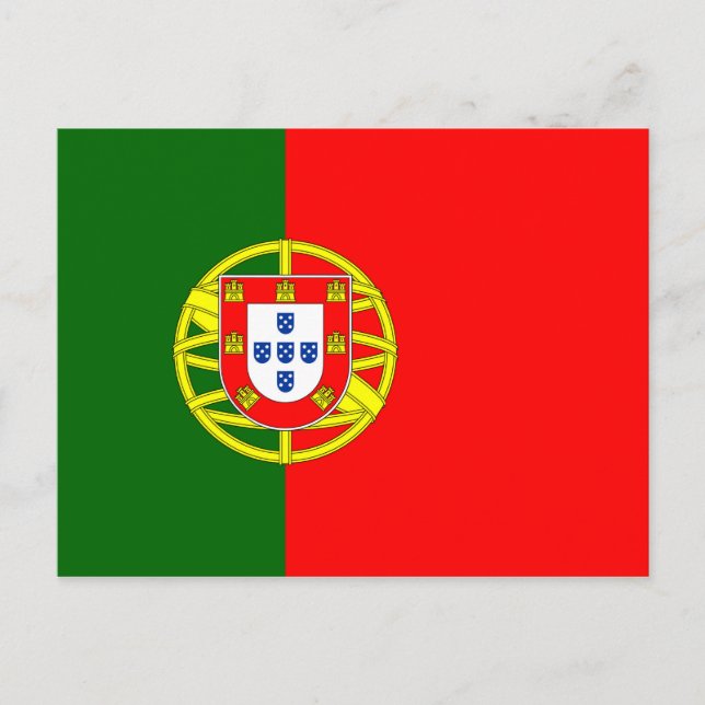 Portugiesische Flagge Postkarte (Vorderseite)